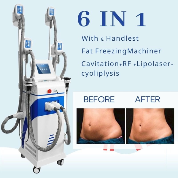 4 Maniglia Cryolipolysis Lipofreeze Freeze Grasso Congelamento Macchina per scolpire il corpo fresco per perdere peso con il doppio