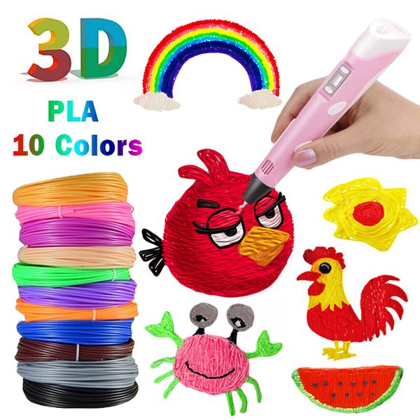 

3D Pen 3D DIY Drawing Pen With LCD Screen Compatible PLA Filament Toys Safe 3D Pen for Children Kids