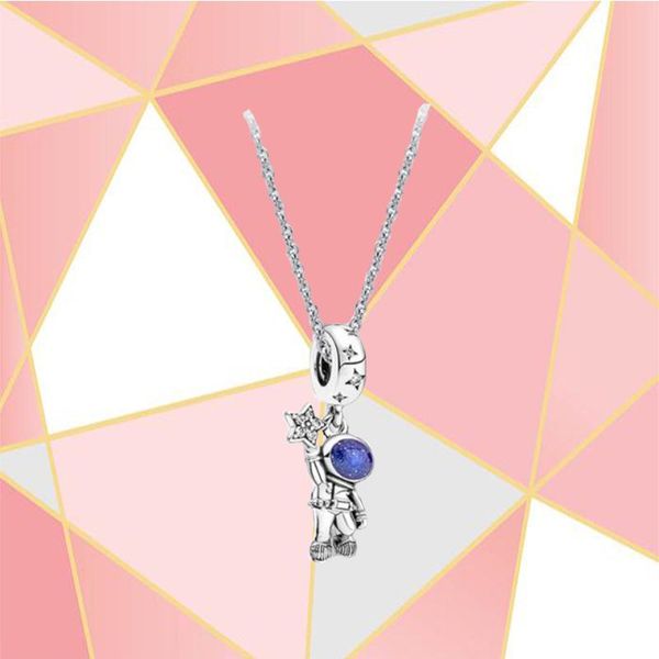 

chains 2021 winter high-quality s925 sterling silver astronaut pendant necklace ladies fashion diy original jewelry gift