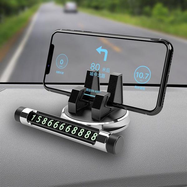 

cell phone mounts & holders car mobile rack navigation bracket instrument panel number plate universal parking multi-function