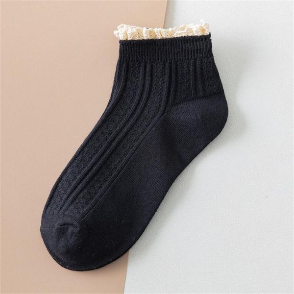 

socks & hosiery colorful invisible short woman sweat summer comfortable cotton girl women's boat ankle low female #t1p, Black;white