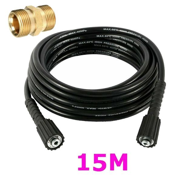 

5/16 inch high pressure washer hose 5800 psi m22 connector flexible washing