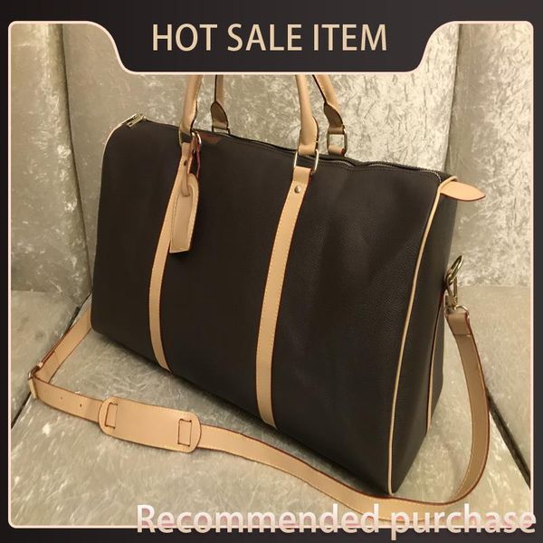 

2021 handbags fashion men 55cm leather bag leather women travel sport luggage bag, large capacity new bag duffle ehucl