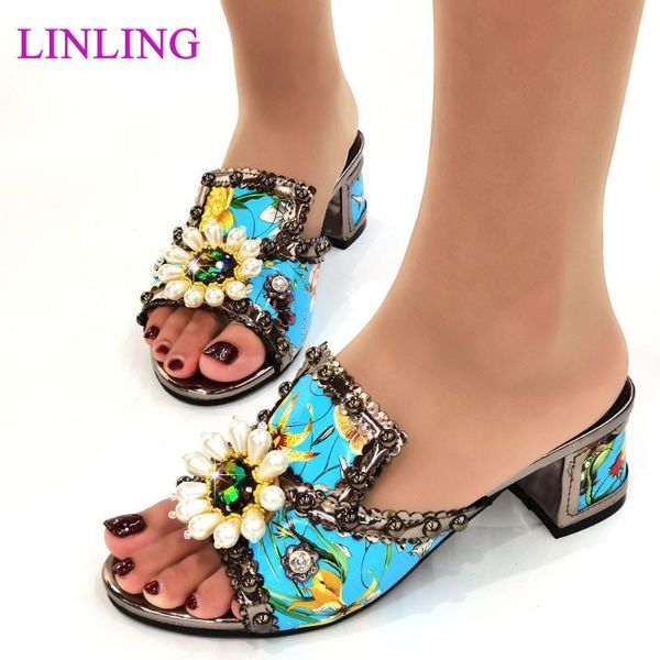 

dress shoes fashion luxury sandals women high heels lady wedding comfortable light nigerian quality, Black