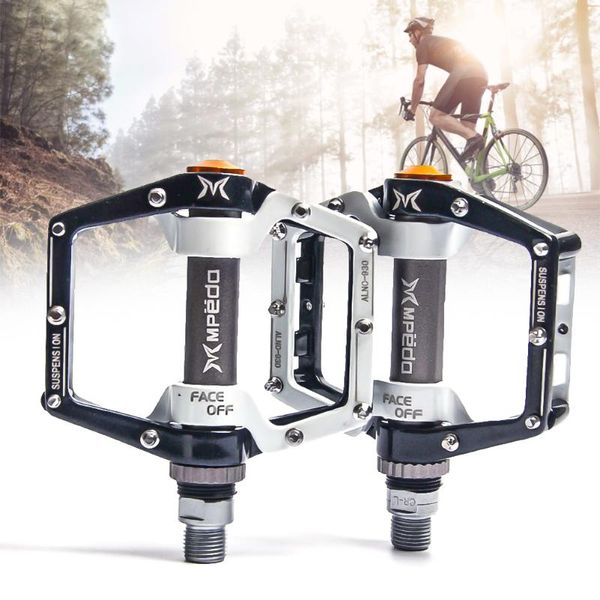 

bike pedals bicycle pedal 2 bearing non-slip lightweight platform for road mountain bmx cleat steel