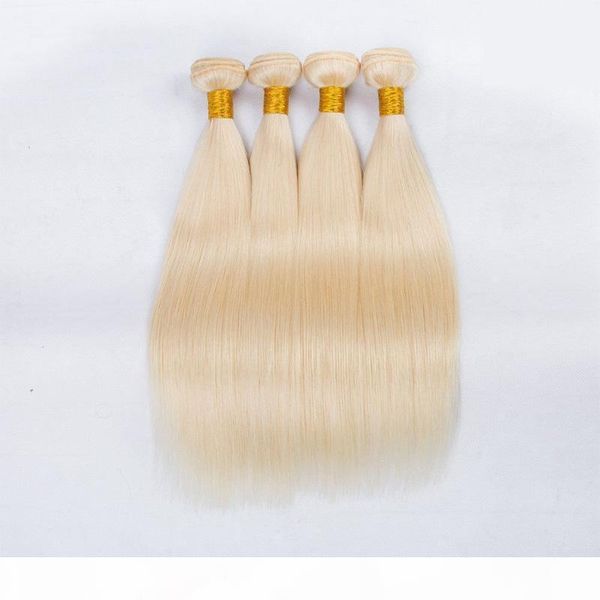 

new arrive honey blonde human hair bundles 613# platinum blonde straight hair extension brazilian unprocessed virgin hair weaves, Black