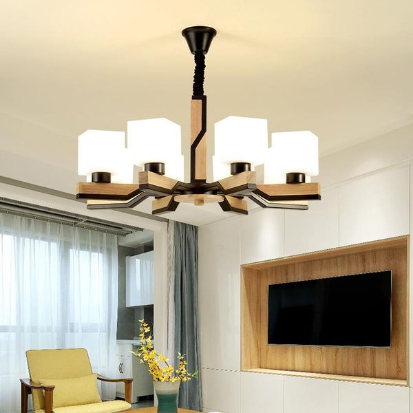 

pendant lamps solid wooden chandelier simplicity personality loft for dinner room bed living decoration oriental lamp