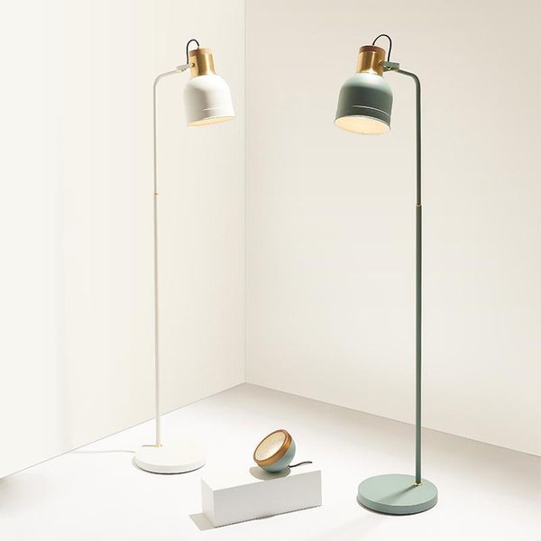 

led nordic floor lamp living room modern minimalist study reading lamp bedroom macarons floor standing table
