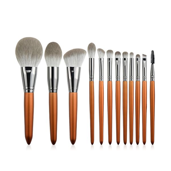 

private label 12pcs makeup brushes set powder foundation eyeshadow eyeliner lip brush tool professional face eye lip heavy makeup brushes