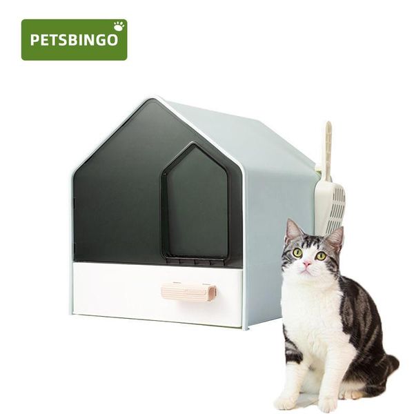 

other cat supplies pets bingo litter box fully enclosed cats toilet drawer type deodorizing kitten bedpans anti-splash for 10kg pet potty