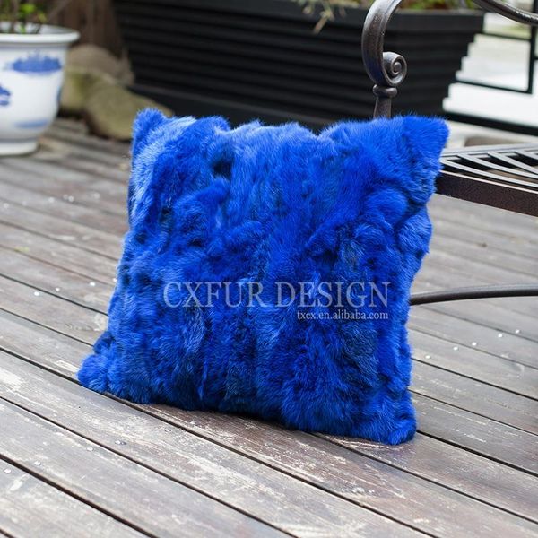 

cushion/decorative pillow ini cx-d-17t fur patchwork cushion cover / case for seat