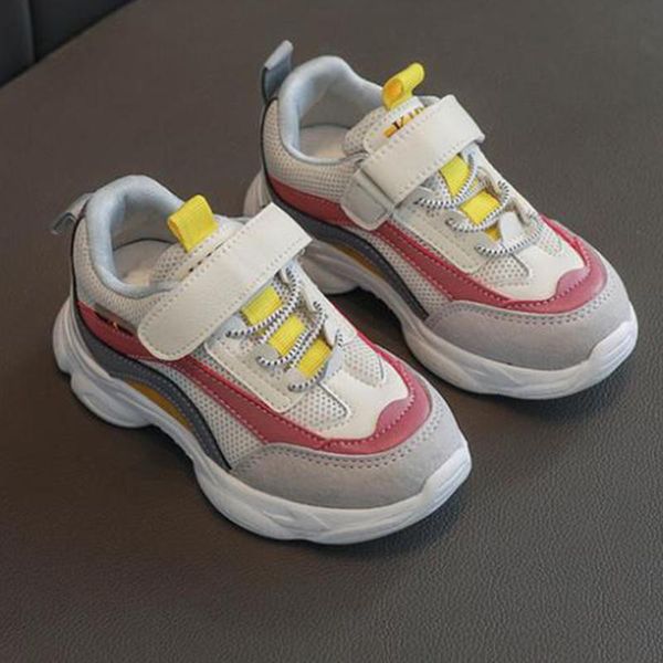 

sneakers shoes kids toddler boys girls running breathable non-slip soled fashionable for children, Black;red