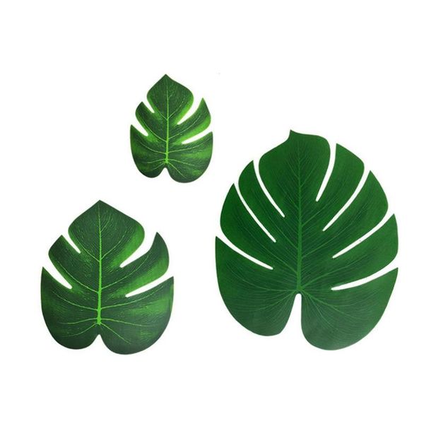 

60pcs palm leaves tropical party decorations simulation artificial leaves monstera jungle theme party decorations wedding