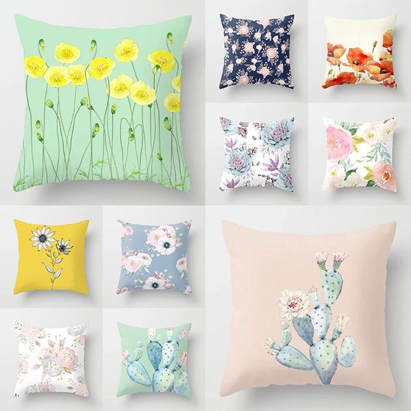 

pillow case throw cushion cover home decoration car euro style 1pc flower