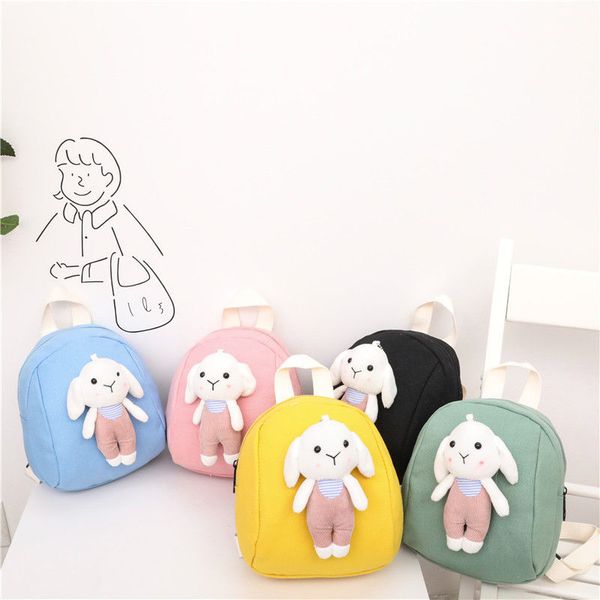 

nylon kids kindergarten school backpacks childrens student book bags animal rabbit infant school bags for baby girls boys bags