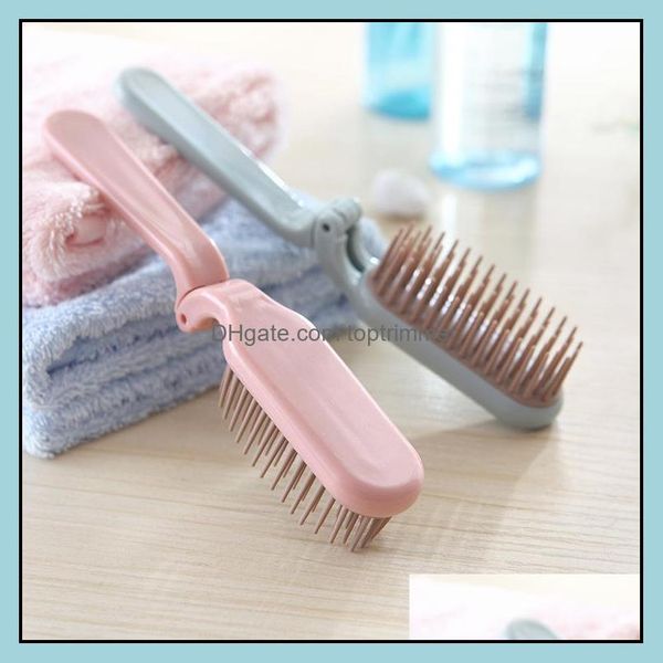 

brushes care & styling tools hair products price 2 mixed colors professional portable folding anti-static mas dense tooth comb hairdressing, Silver