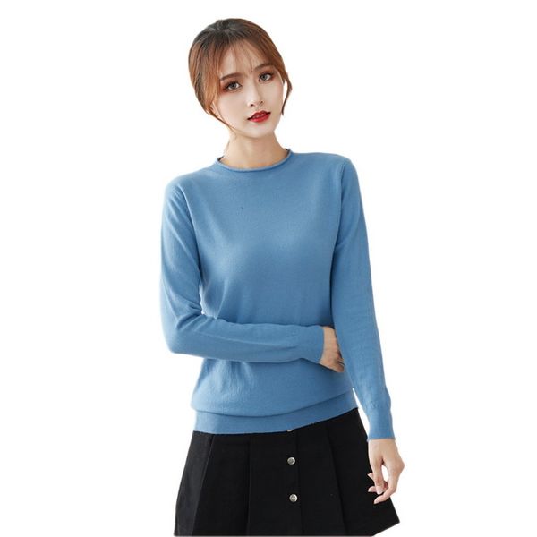 

2021 new autumn winter fashion half turtleneck casual solid color pullover women elegant basic sweaters x56r, White;black