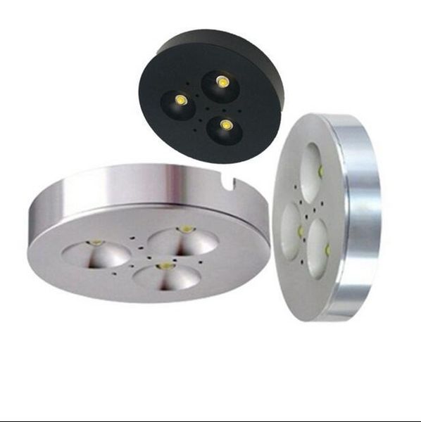 

white shell black silver led puck light, dimmable lamp, furniture light down ceiling cabinet