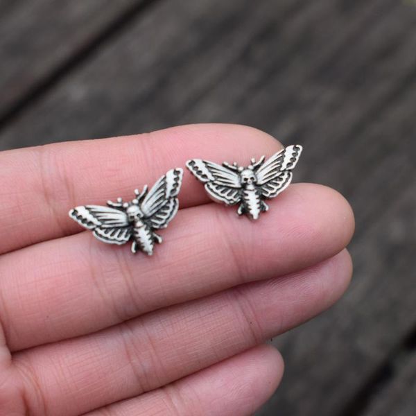 

dangle & chandelier 1pair wiccan moth earrings, Silver