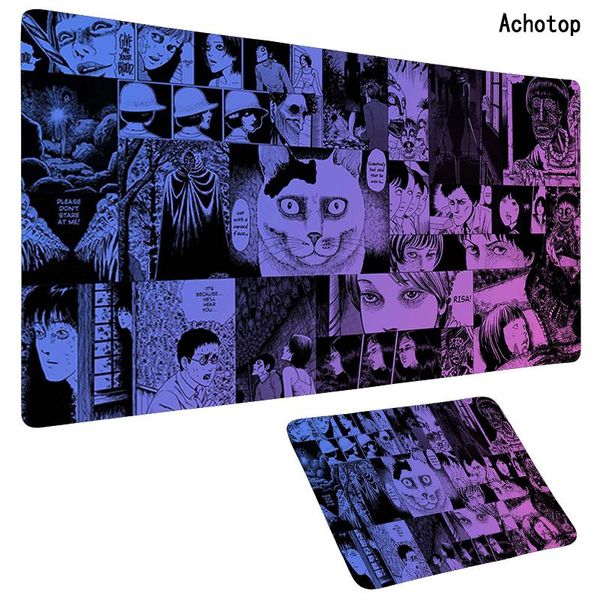 

mouse pads & wrist rests 90x40cm junji ito artpad gaming pad large gamer big mat computer locking edge mousepad keyboard desk mice