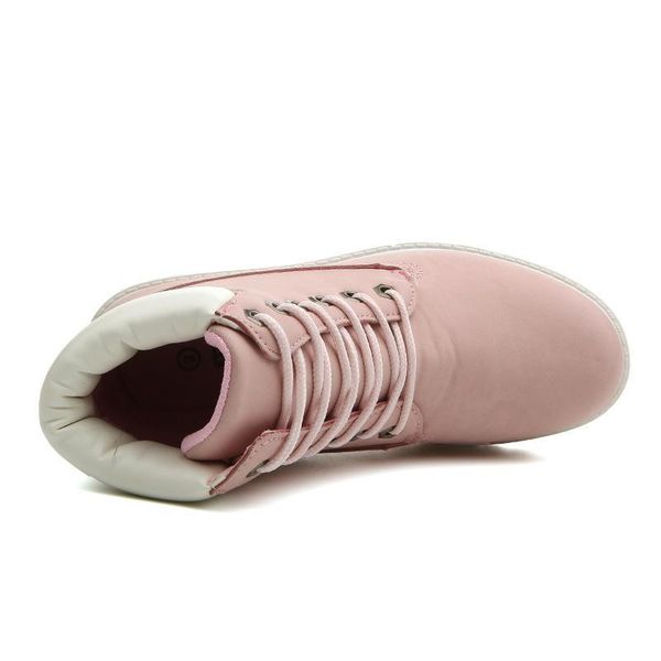 

single boots female pu flat big size pink martin short, Black