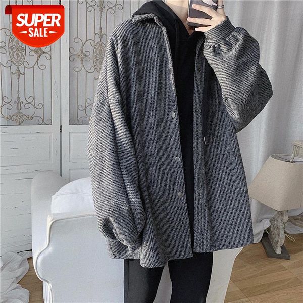 

corduroy jacket male hong kong style japanese retro korean version of the trend harajuku bf loose ruffian handsome #pt3o, Black;brown