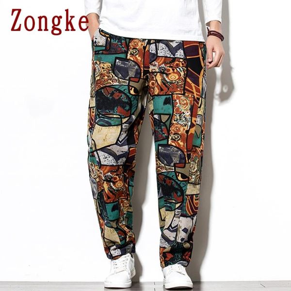 

men's pants zongke japan style harem men joggers sweatpants japanese streetwear trousers work mens 2021 m-5xl, Black