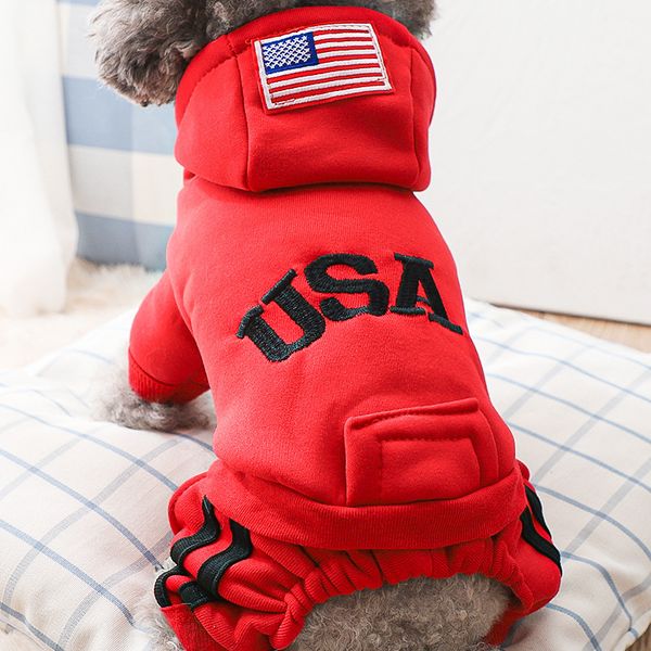 

dog cloth winter small dog four legged teddy bullfight bear hat usa trendy