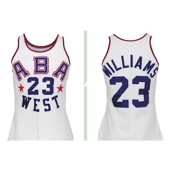 

vintage 21ss #23 chuck williams 1973 road retro home mesh fabric full embroidery size s-4xl or custom any name or number college jersey, Black