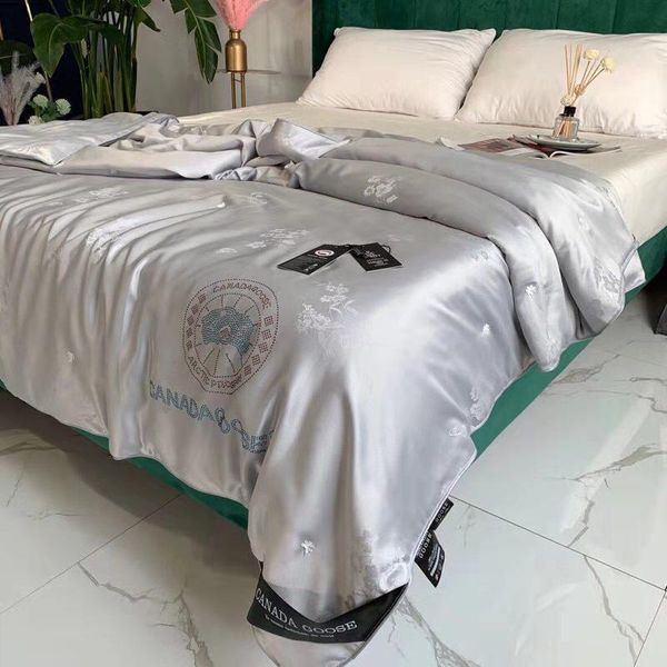 

comforters & sets 80 s summer satin silk quilt mulberry jacquardair condition spring autumn thin core queen bedding
