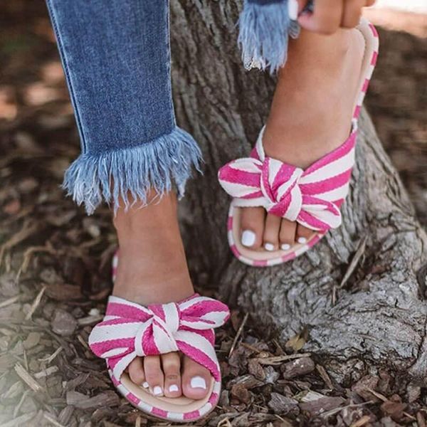 

slippers women's bow 2021 fashion sweet sandals outdoor drop, Black