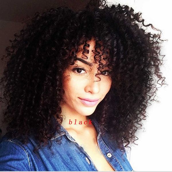 

arrving afro kinky culry simulation human hair wigs kinky curly fashion wigs in stock, Black