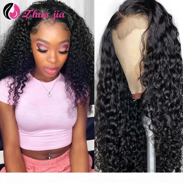 

1 2 3 4 5 6 7 brazilian wig 4x4 lace closure wig curly wig preplucked, Black