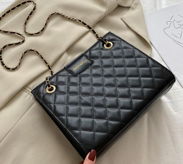 

bag women's autumn 2021 new fashion all-match rhombus embroidery thread chain bag women's one-shoulder diagonal bag
