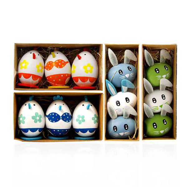 

yinghao easter bikini chicken rabbit colored egg plastic painted ornament gift children's toy