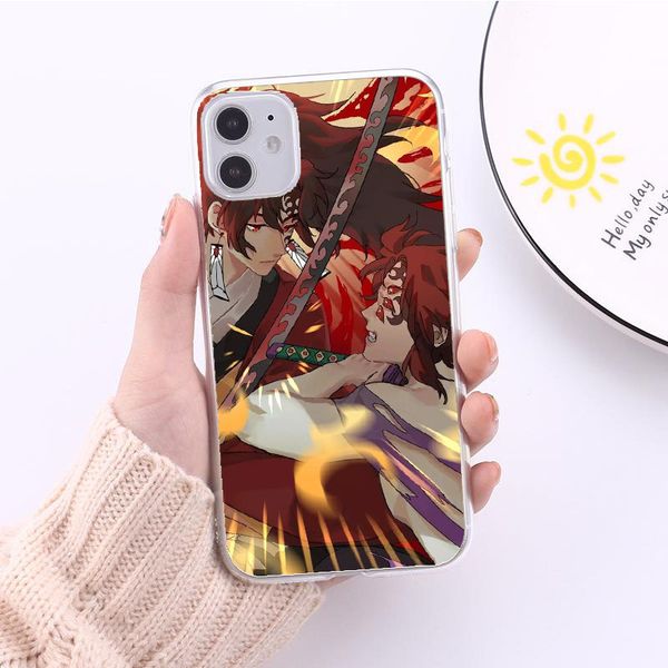 

kimetsu no yaiba cartoon confrontation animation printing mobile phone case clear pattern not easy to fade