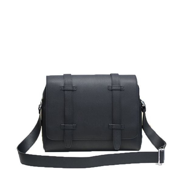 

men bags new style fashion cross body genuine leather messenger bag sacoche homme metal logo large capacity handbag purses mens crossbody ha