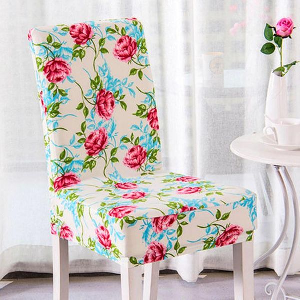 

chair covers floral dining removable seat protector cover for restaurant wedding decoration room slipcovers spandex