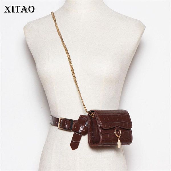 

xitao foreign style one shoulder cross body cummerbunds 2021 autumn elegant patchwork casual style minority cummerbunds zy1039, Black;brown