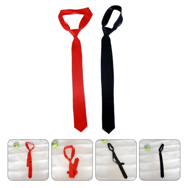 

bow ties 2pcs tie graduation ceremony fashion party students necktie, Black;gray