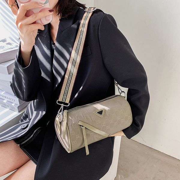 

handbag cylinder pillow style boston women's bag new leisure wide shoulder belt single shoulder messenger bag