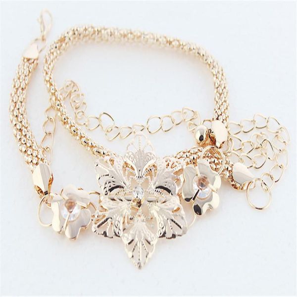 

belts women designer hollow gold waist chain belt woman dress metal golden silver ring sun fashion ladies luxury coin, Black;brown