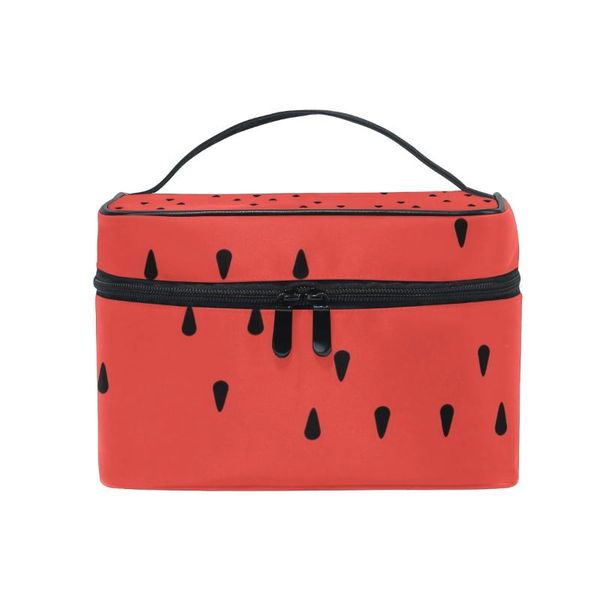 

fengju cosmetic bag portable travel organizer hanging toiletry case storage tote for girls woman watermelon flesh