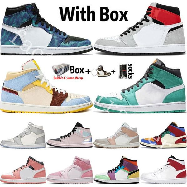 

2021 new arrival jumpman high og 1 1s light smoke grey unc mens basketball shoes designer obsidian south beach sports trainers sneakers shoe