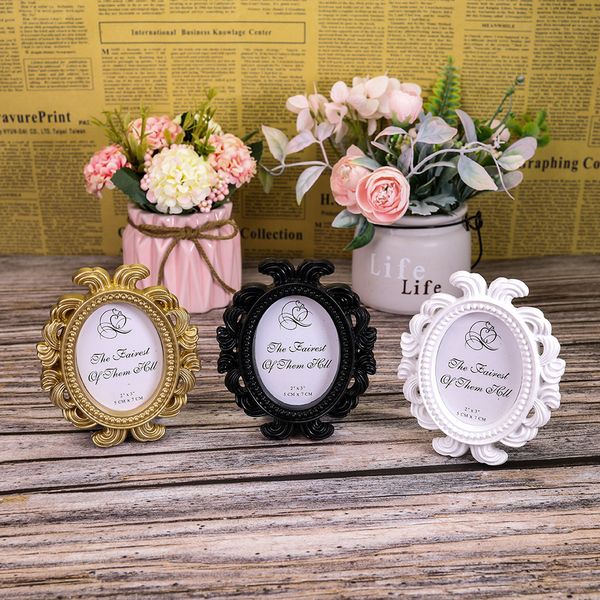 Barroco Oval Photo Frame Casamento Presente Molduras Frames Dia dos Namorados Baroque-Elegante Place Card Holder Atacado