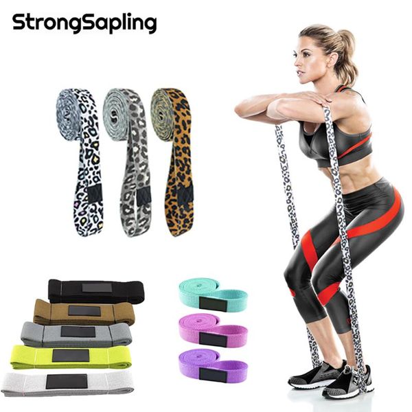 

resistance band long booty band training yoga fitness workout gym exercise bands thigh glute busquat with handles non-slip