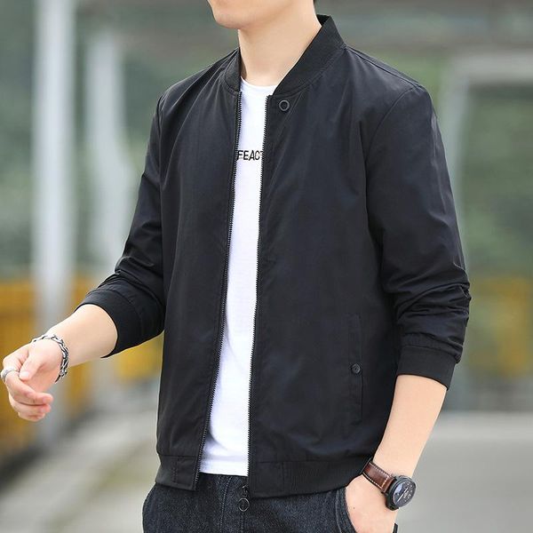 

men's jackets jacket spring and autumn youth casual men trend baseball uniform bomber, Black;brown