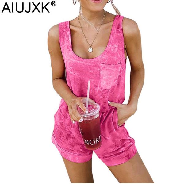 

women's jumpsuits & rompers aiujxk arrival summer casual playsuit women 2021 fashion one piece romper ladies bandage streetwear jumpsui, Black;white
