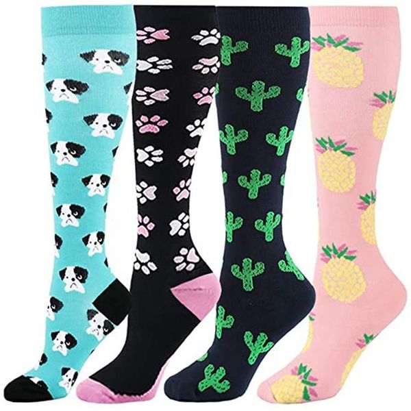 

sports socks medias de compresion compresivas women men sock compression sport summer socmpression, Black
