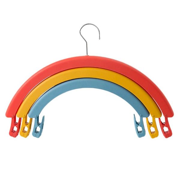 

hangers & racks 1pc three-tier clothes hanger rainbow rotating home drying